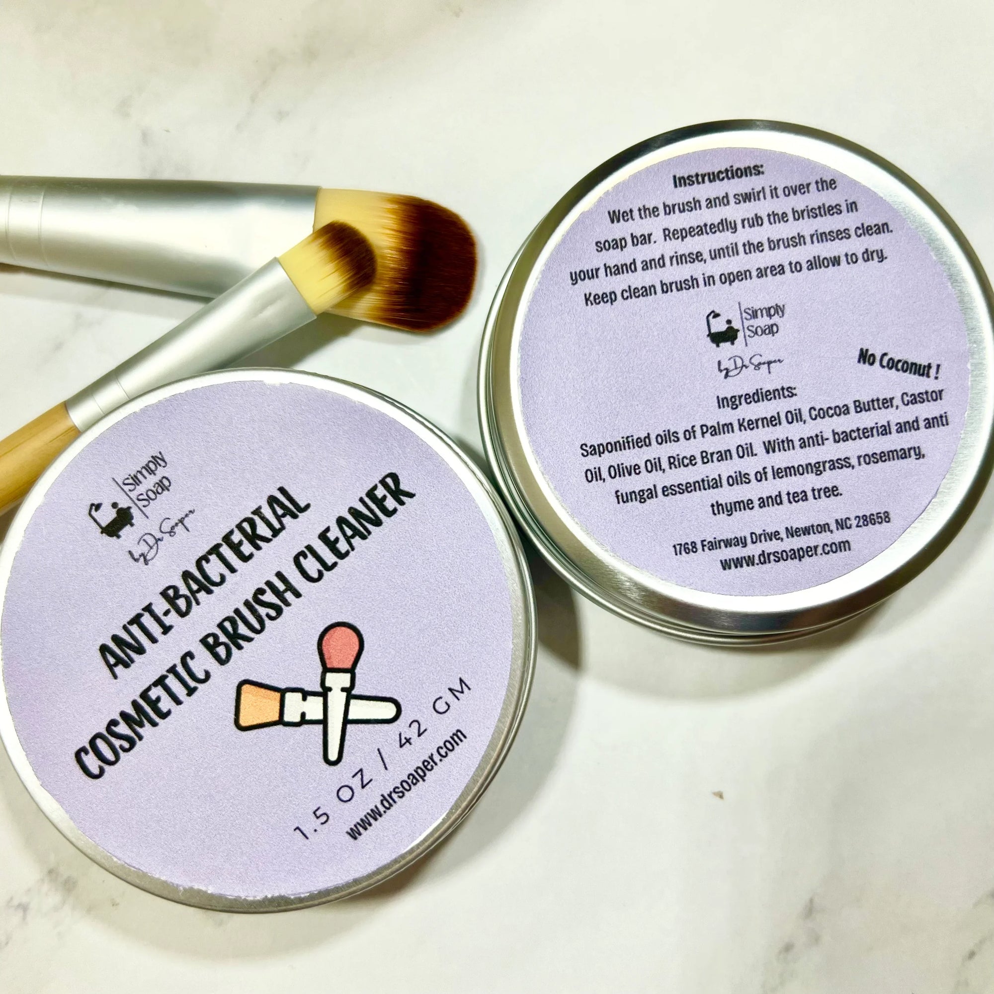 Cosmetic Brush Cleaner Front and Back