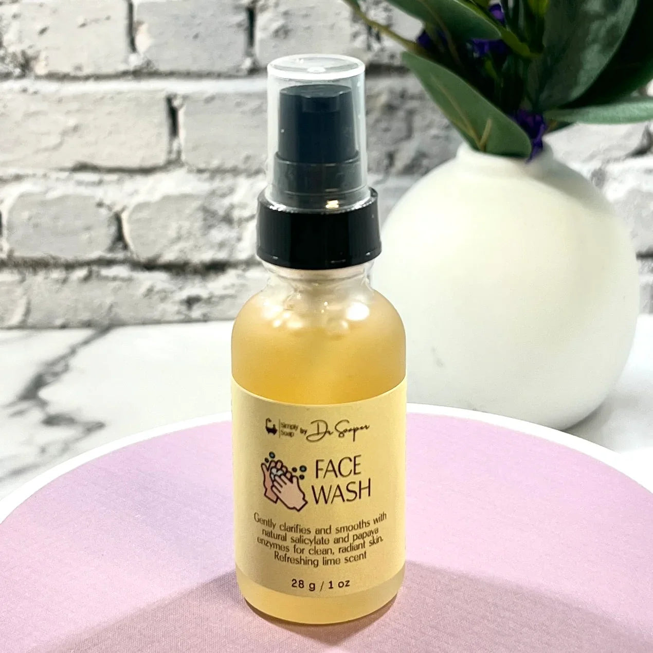 Facial wash in travel size