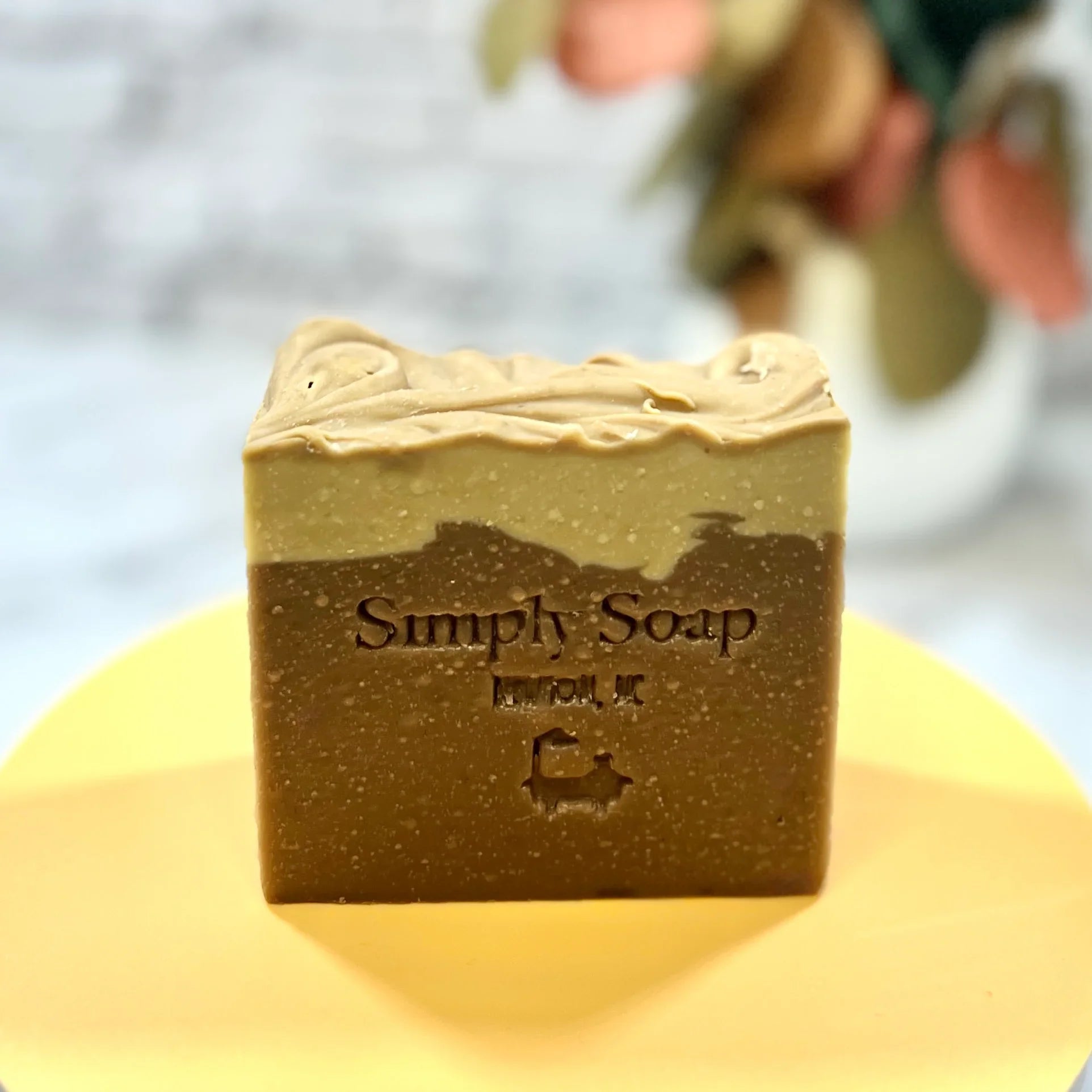 Stout and sudsy soap, no label with fall background