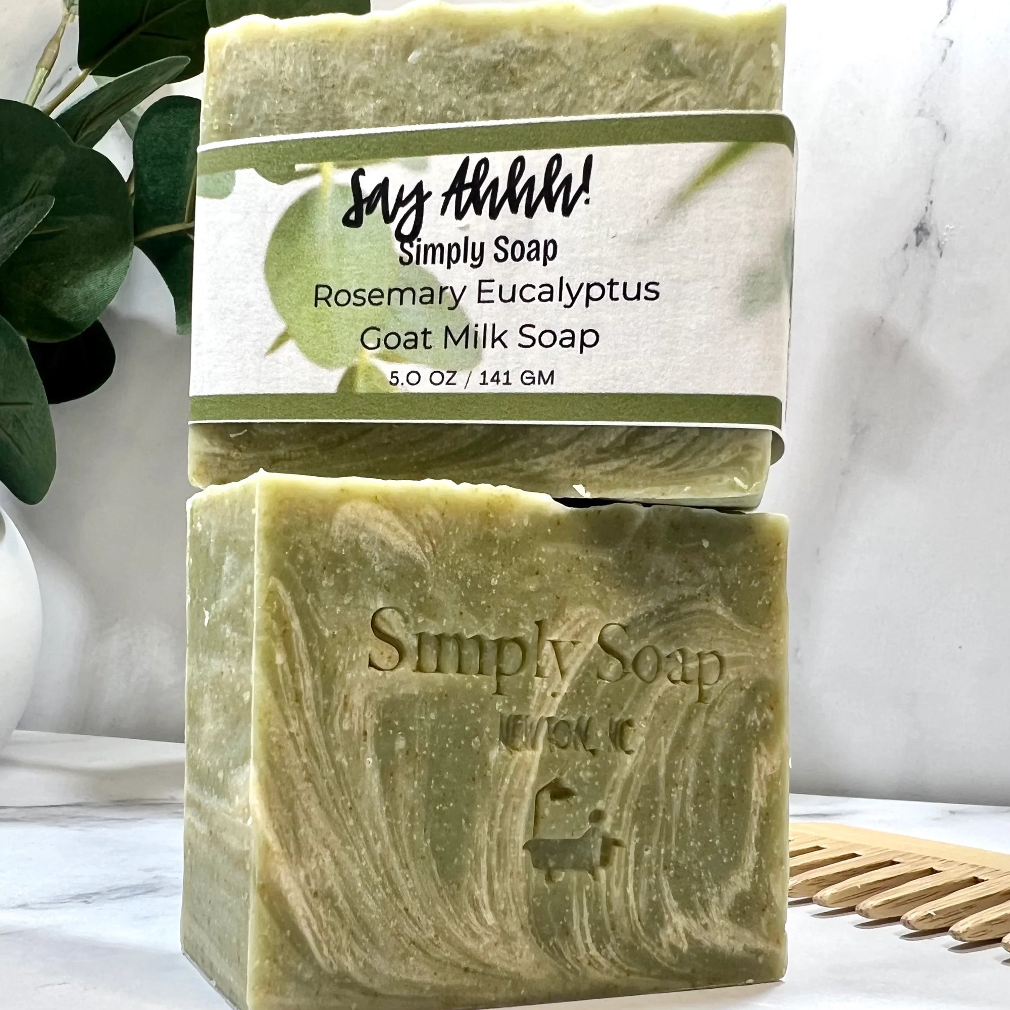 Rosemary Eucalyptus Goat Milk Soap stacked