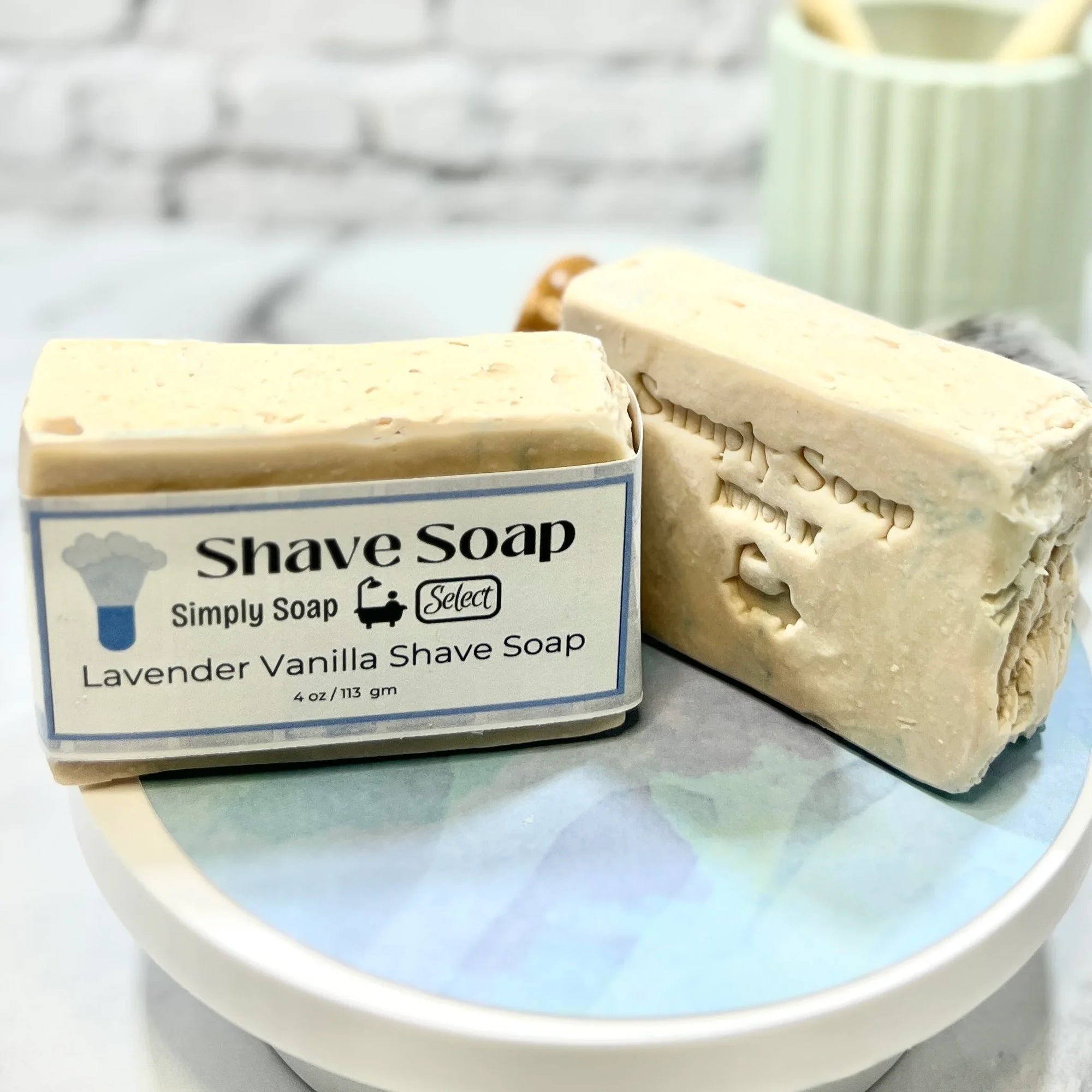 Shave Soap x2 side by side