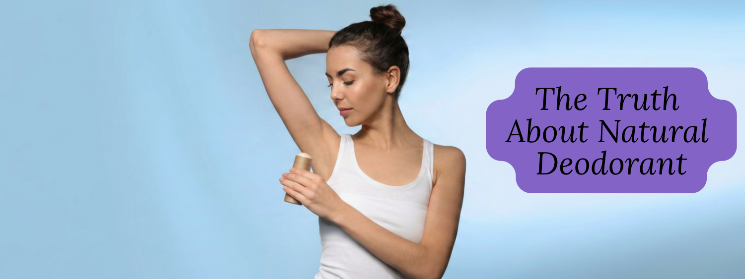 Woman applying natural deodorant