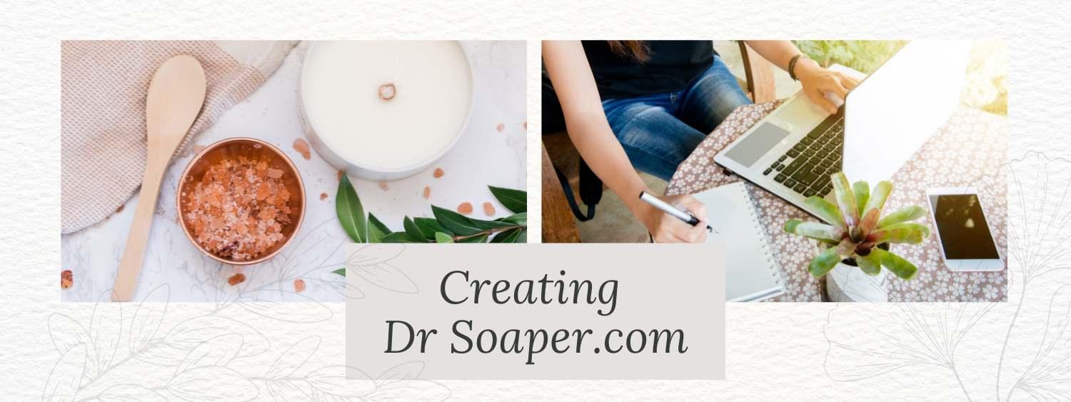 photo of soap ingredients and photos of laptop computer