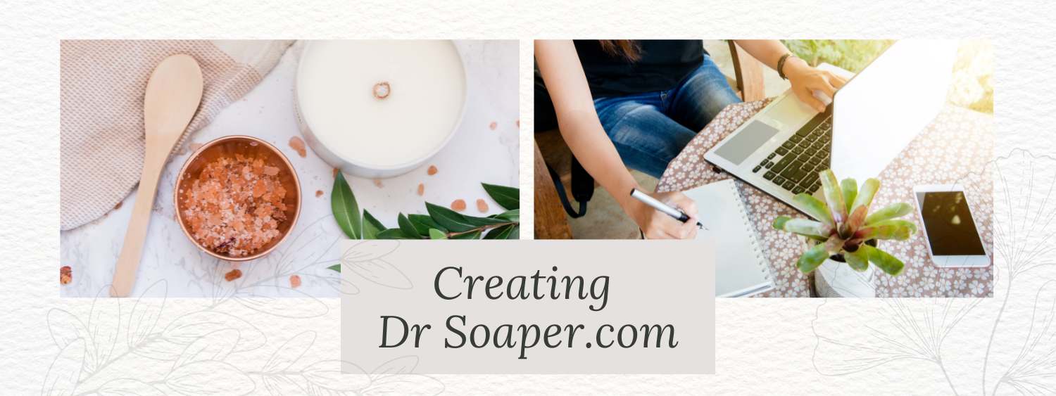 photo of soap ingredients and photos of laptop computer