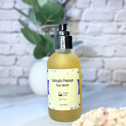 Salicylic Papaya Face Wash with Aloe and Lovely Lime Scent