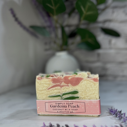 Gardenia Peach Candle/Soap Gift Set
