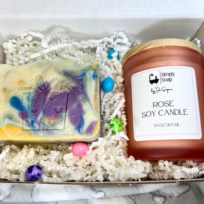 Rose Candle/Soap Gift Set