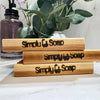 Cedar Soap Dish from Dr Soaper , stacked x 3, edge view