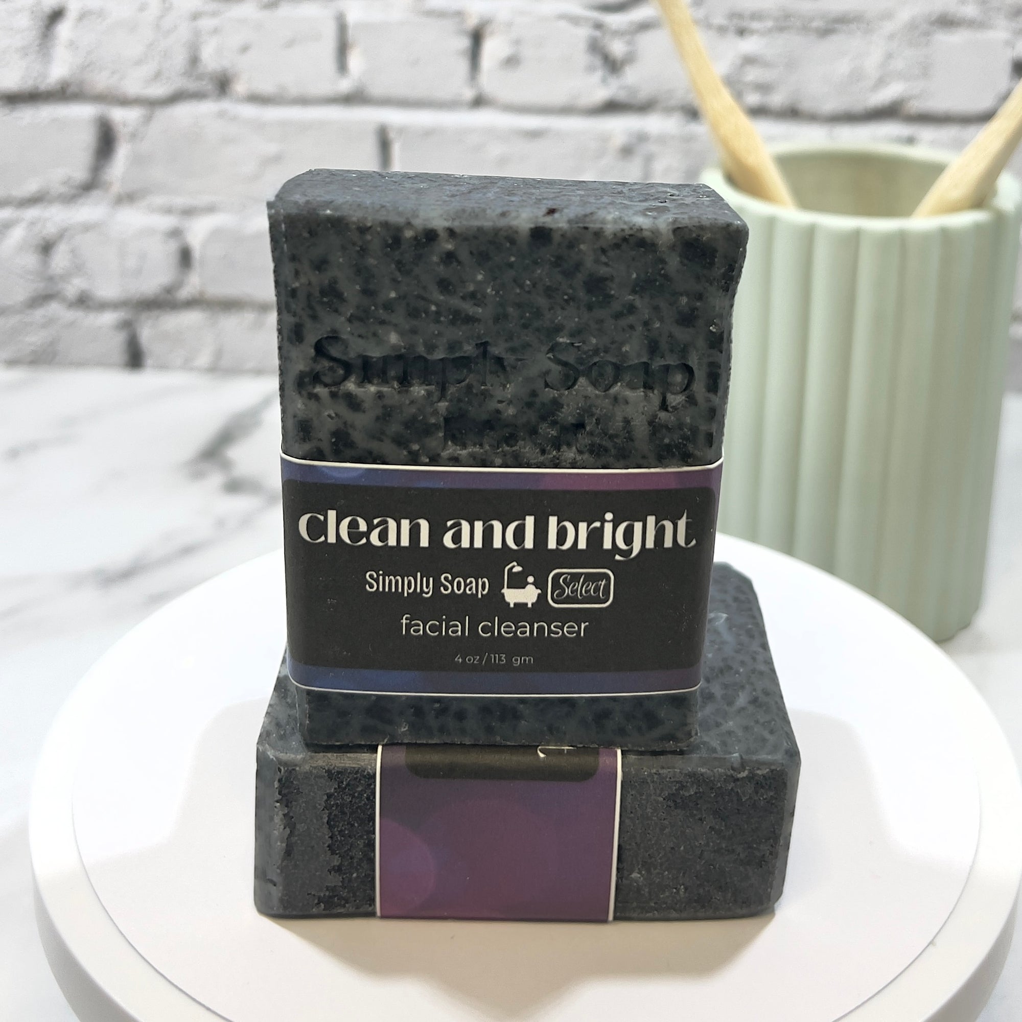 Clean and Bright Facial Soap front, stacked