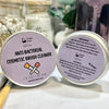 Dr Soaper's Cosmetic Brush Cleaner front and back, standing on side