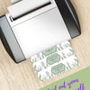 Customized labels printing out, green