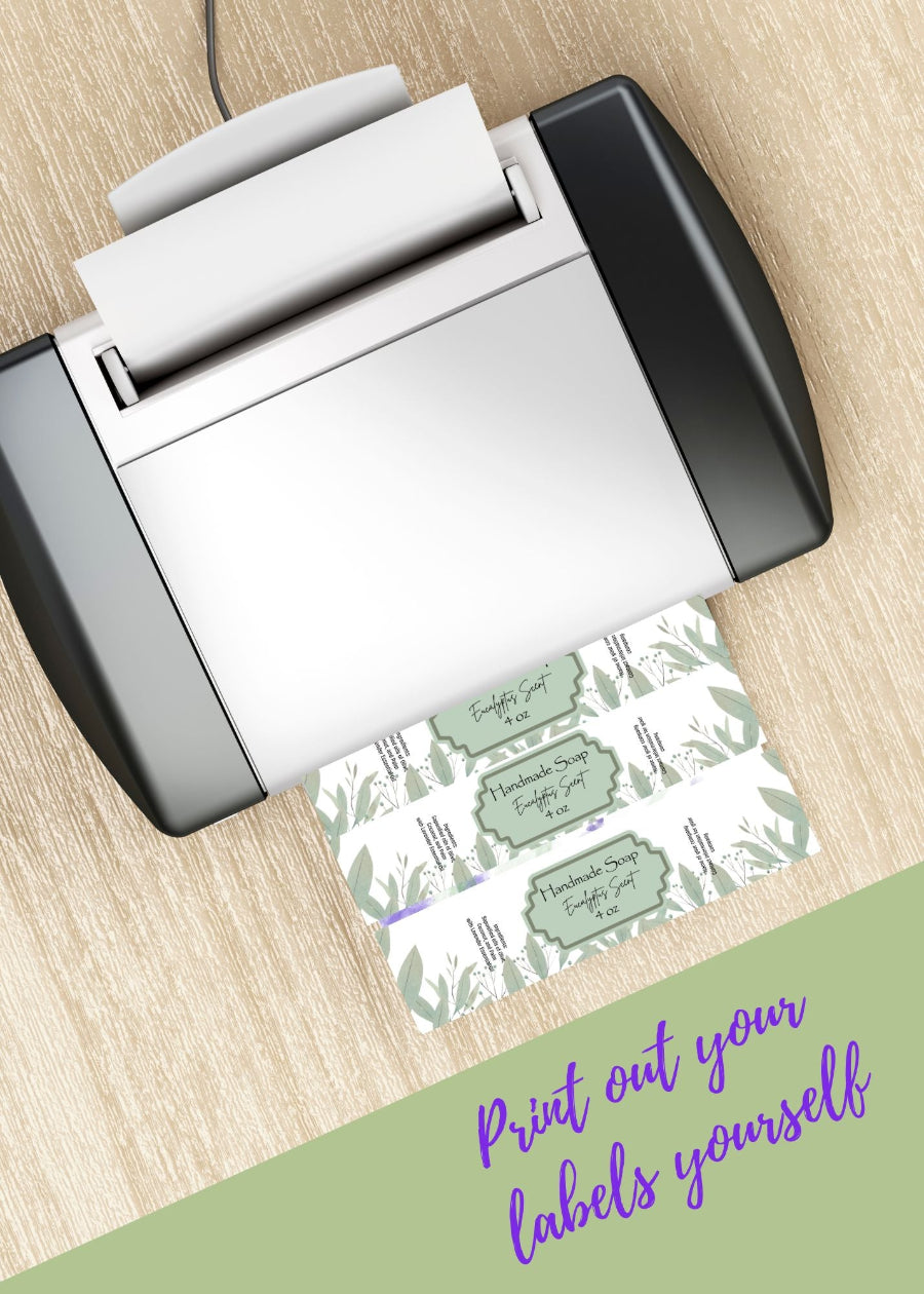 Customized labels printing out, green
