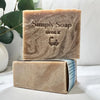 Dr. Soaper Coconut Coconut Milk Soap bar on marble surface, stacked 2 bars