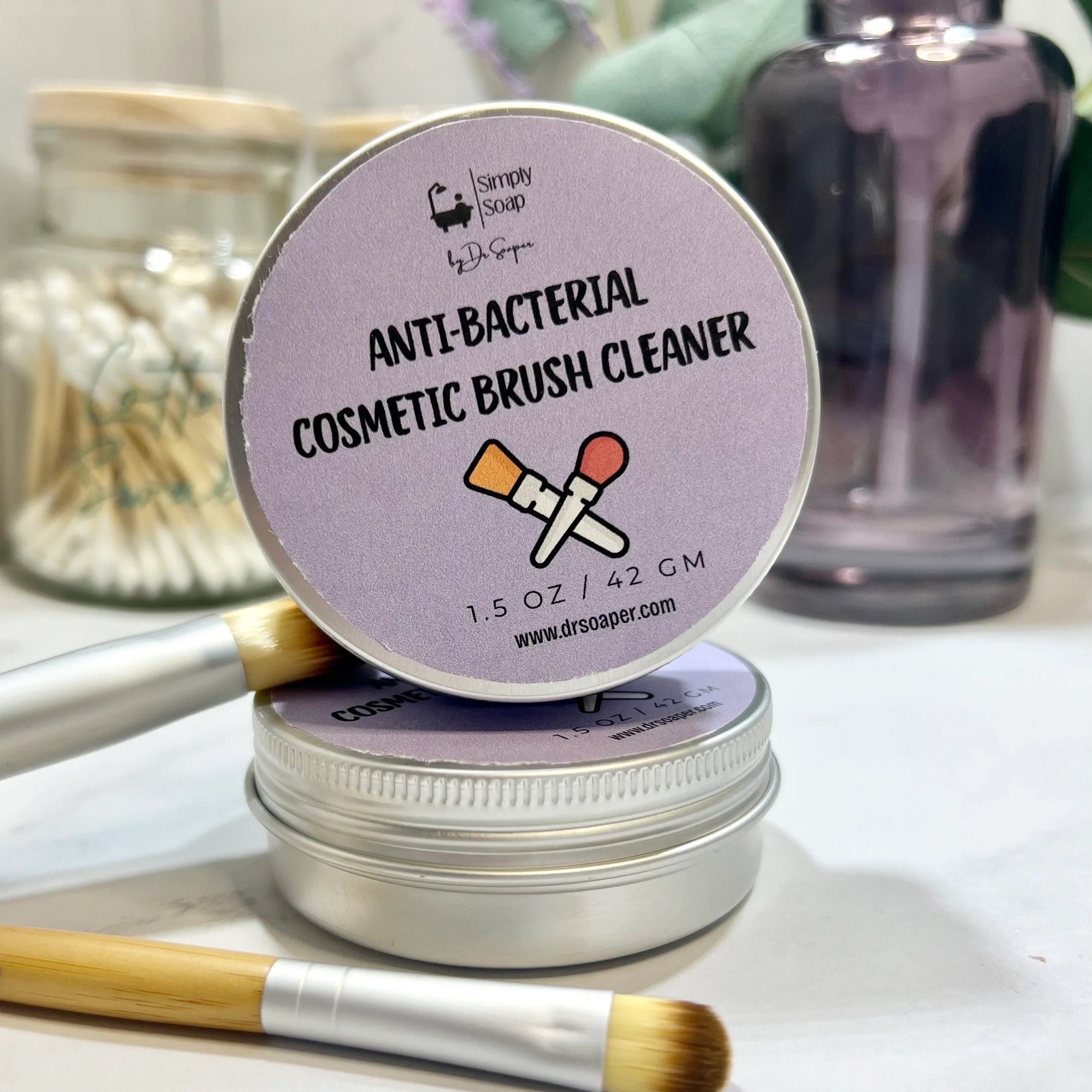 Dr Soaper's Cosmetic Brush Cleaner stacked, closed