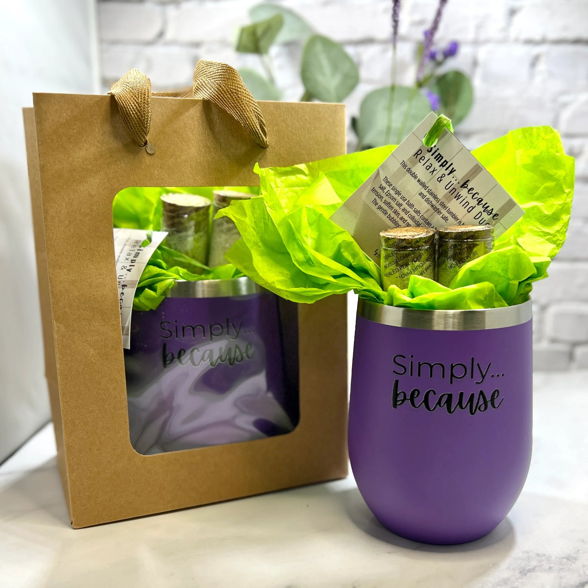 Dr Soaper's Relax and Unwind Duo – Lavender Tumbler & Foaming Bath Salts Gift Set