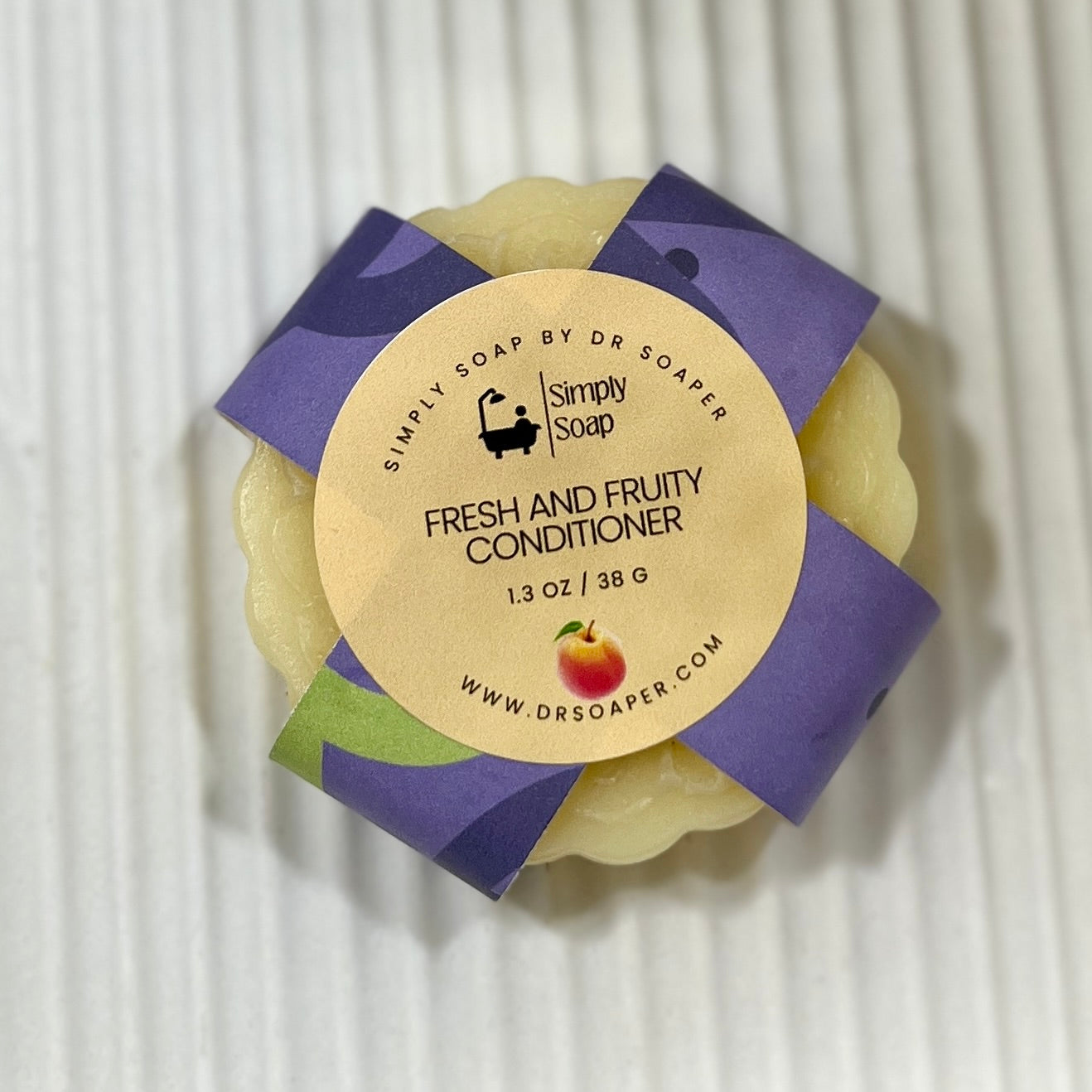 Fresh and Fruity Conditioner bar oh white background