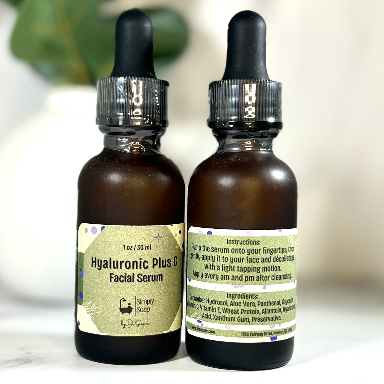 Hyaluronic + C Serum front and back