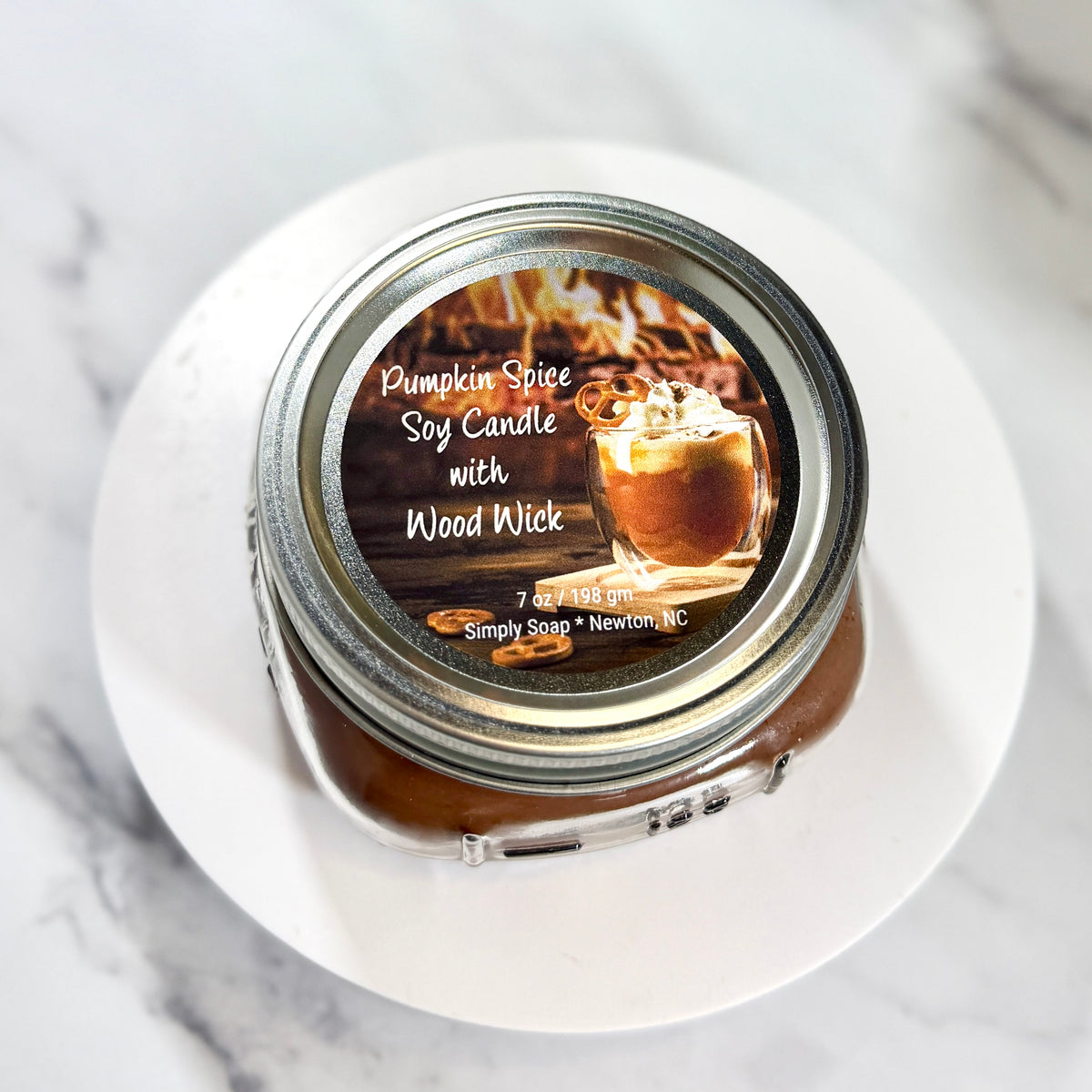 Mason Jar Wood Wick Candle