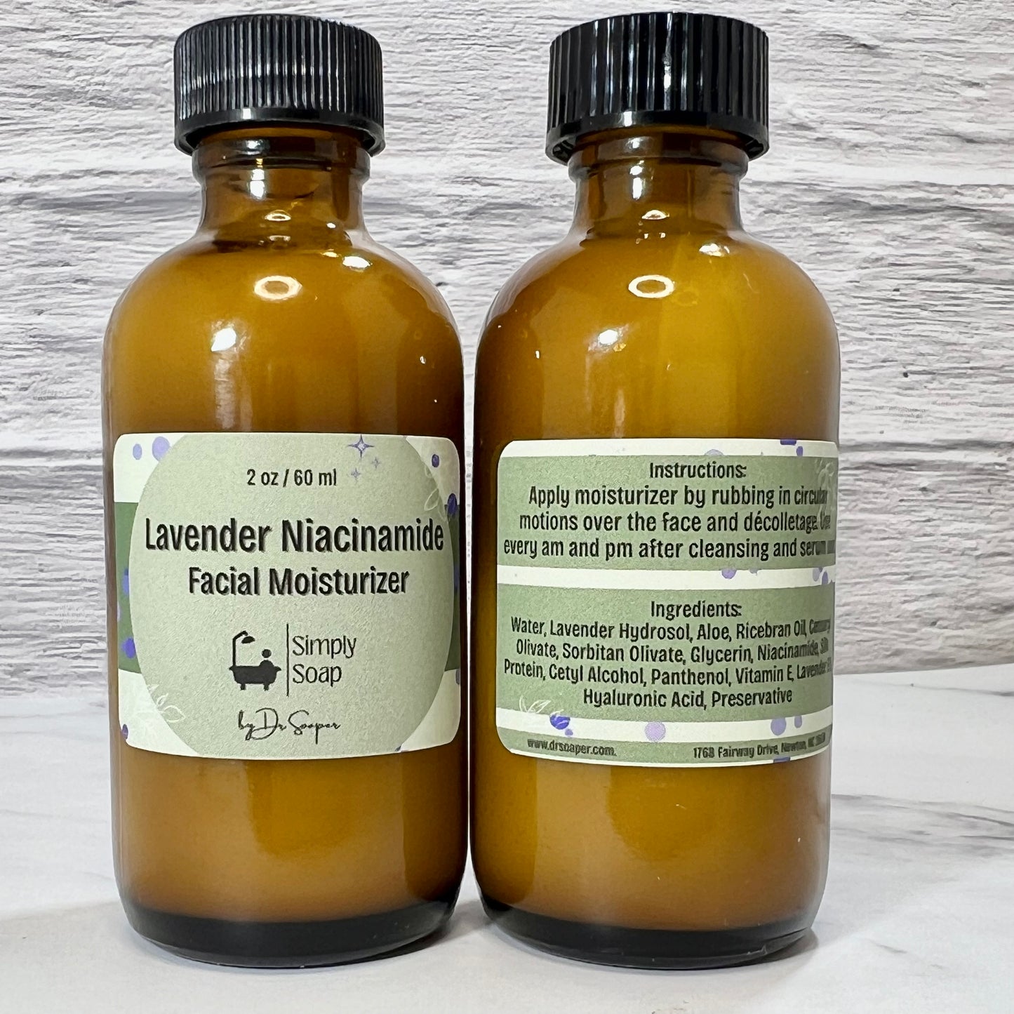 Lavender Niacinamide FACIAL MOISTURIZER with Hyaluronic Acid
