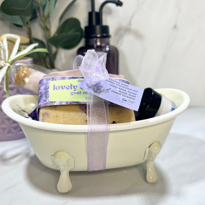 Lavender Bath Tub Set