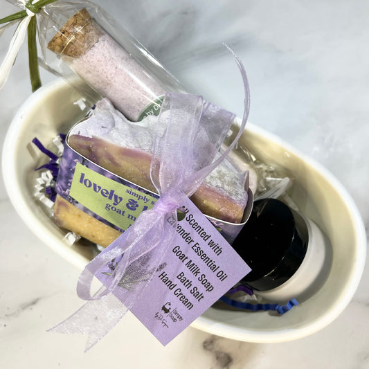 Lavender Bath Tub Set