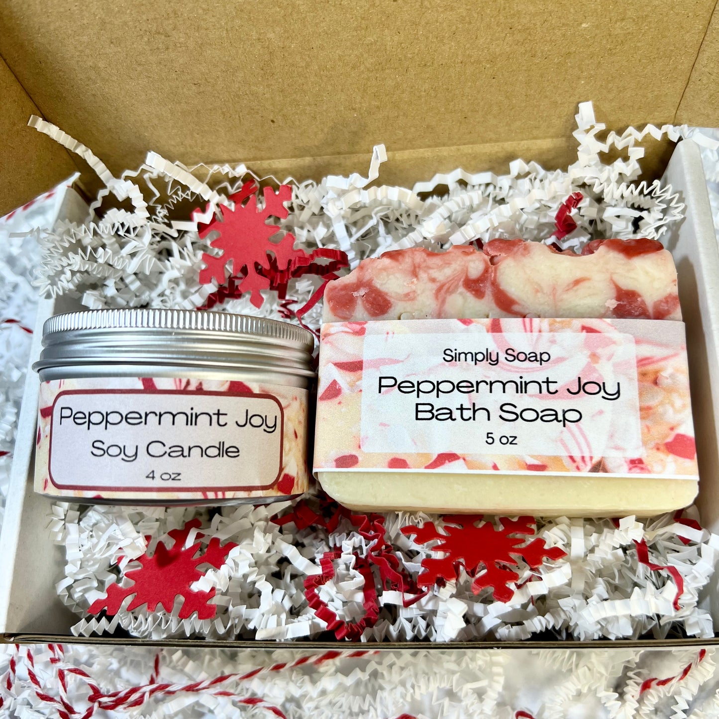 Peppermint Joy Soap and Candle Set