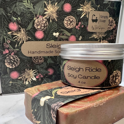 Sleigh Ride Soap and  Soy Candle set