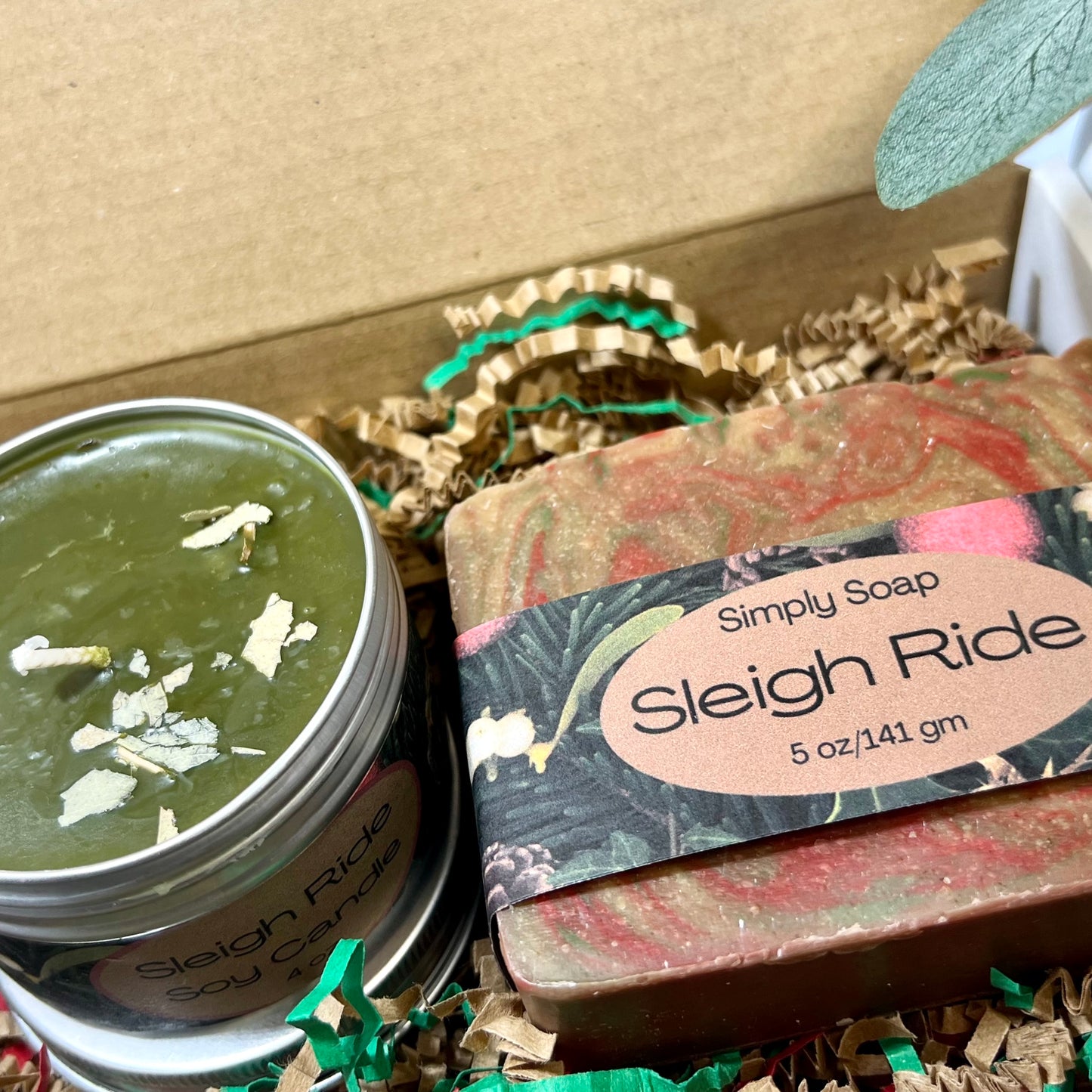 Sleigh Ride Soap and  Soy Candle set