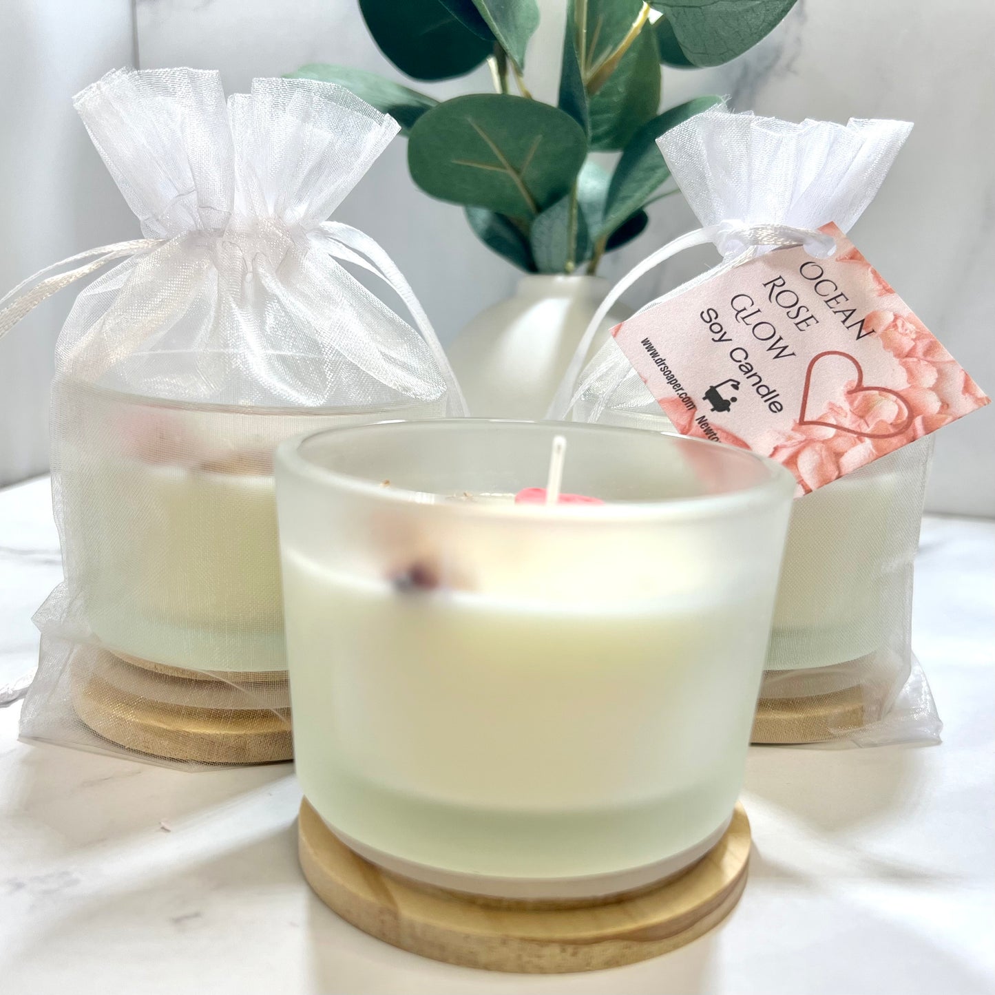 Ocean Rose Glow Candle