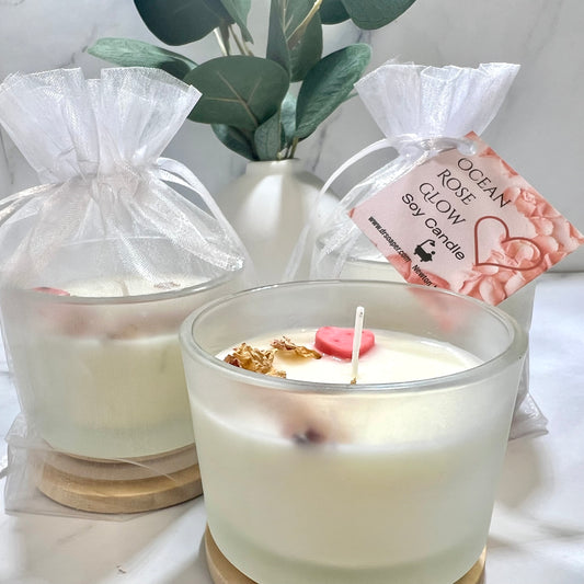 Ocean Rose Glow Candle