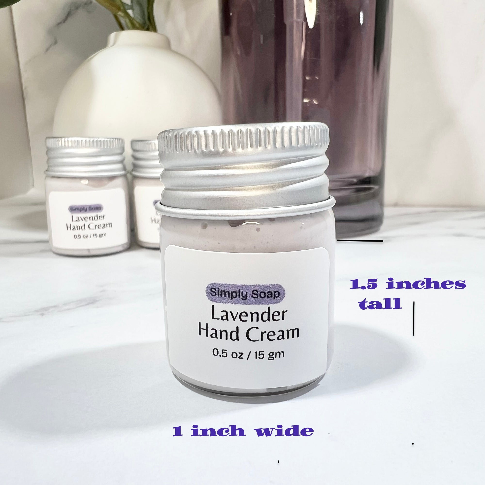 Lavender Hand Cream Purse Measurements