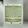 Bottle of micellar water with label detailing instructions and ingredients.