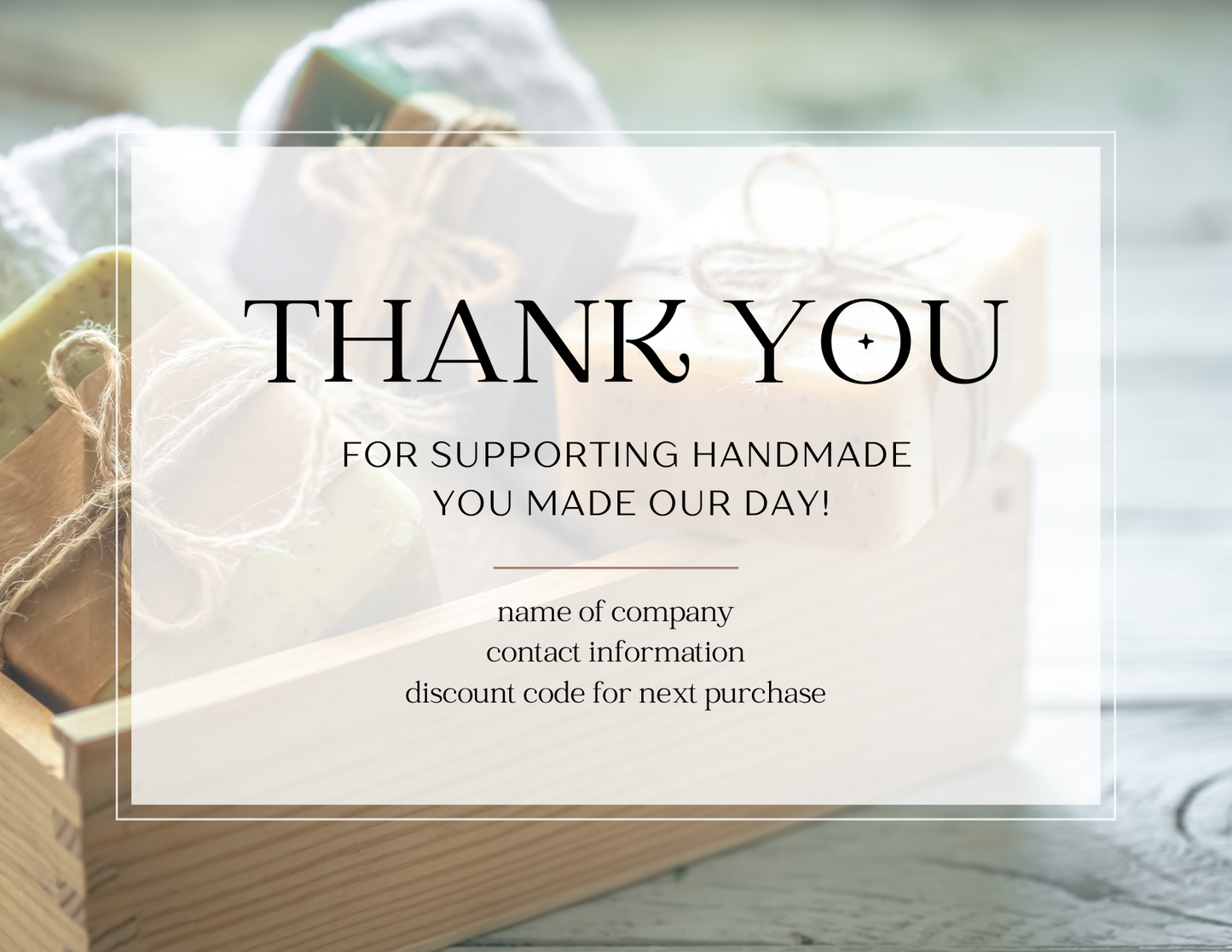 Thanks for Business Printable on Canva