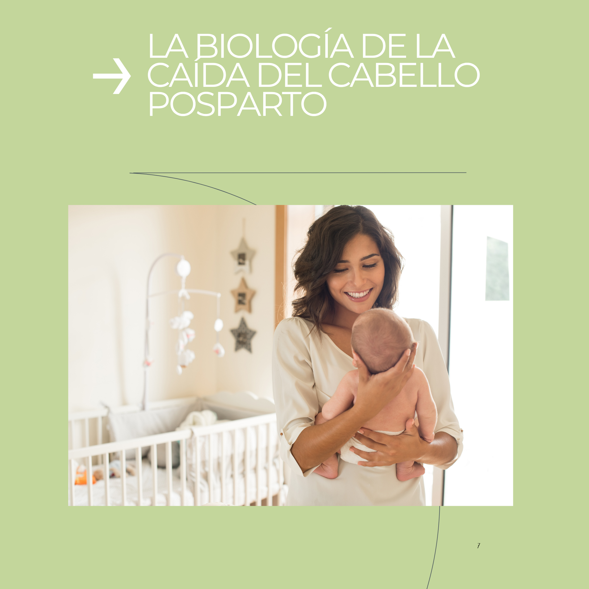 Postpartum Hair Loss booklet Cover in Spanish