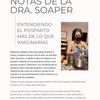 Spanish Article page with text and a photo of a Dr Soaper making soap and wearing gloves and a mask.