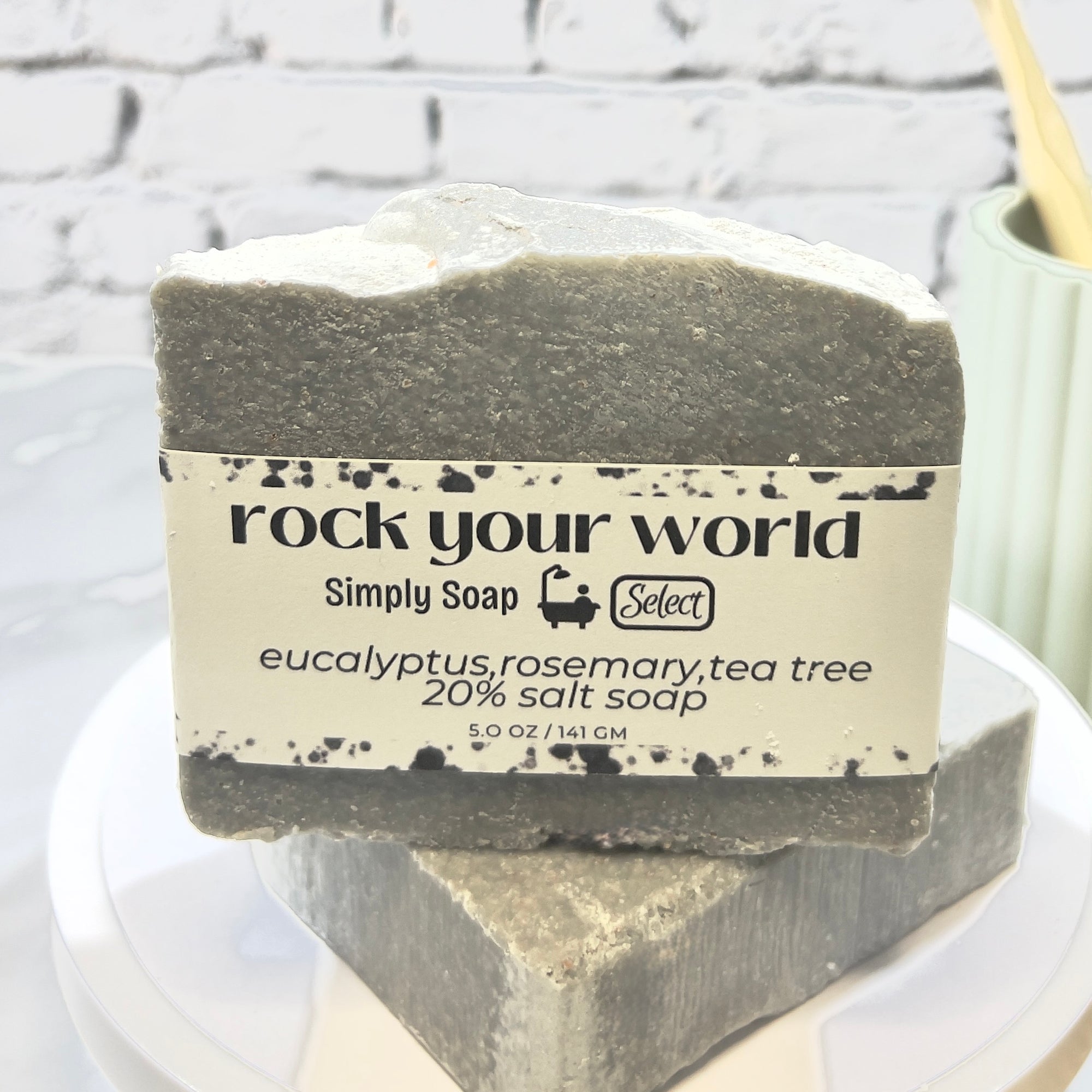 Rock your World Salt Soap, 2 bars stacked