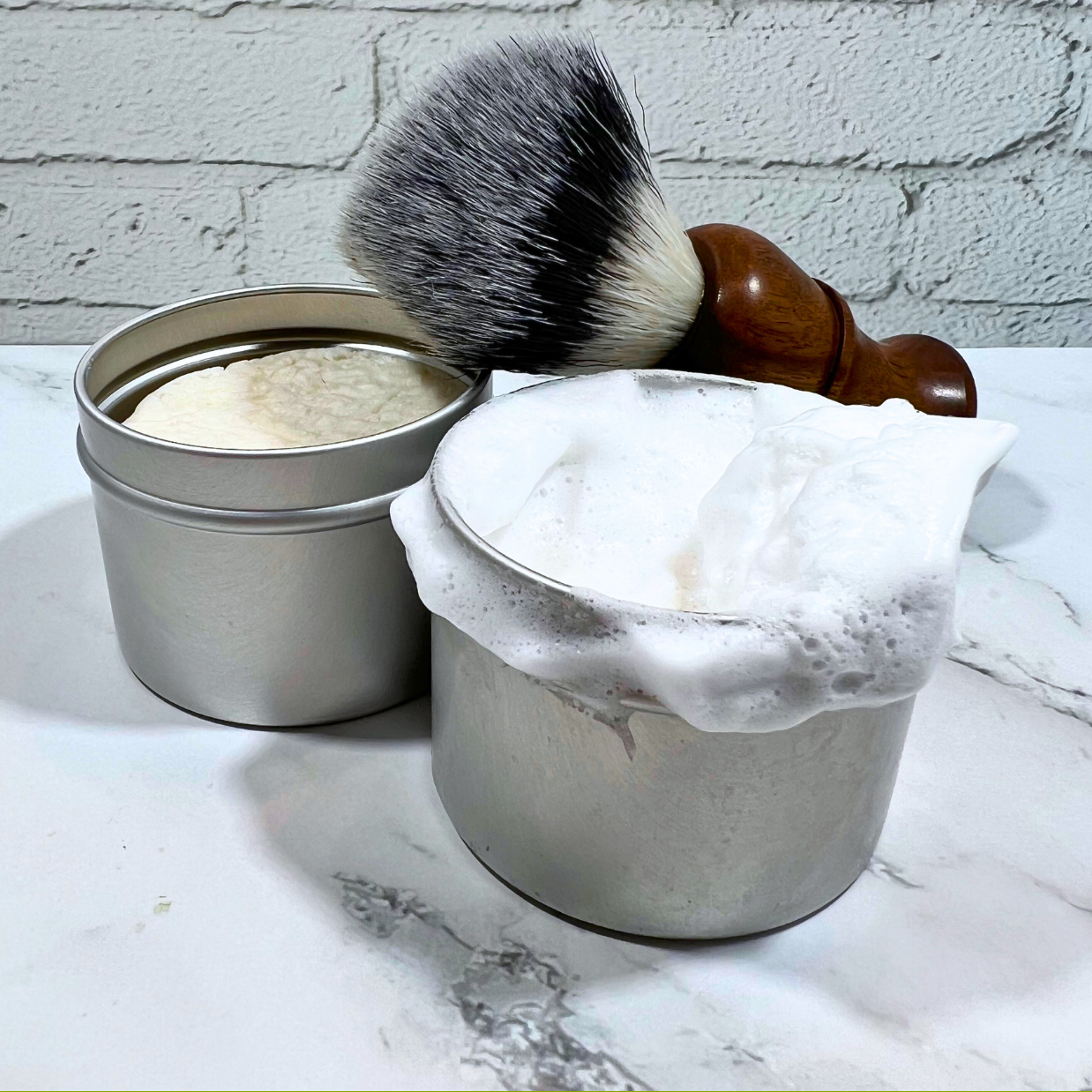 Eucalyptus/Lemon Solid Shave Soap for Zero Waste Shaving Experience.