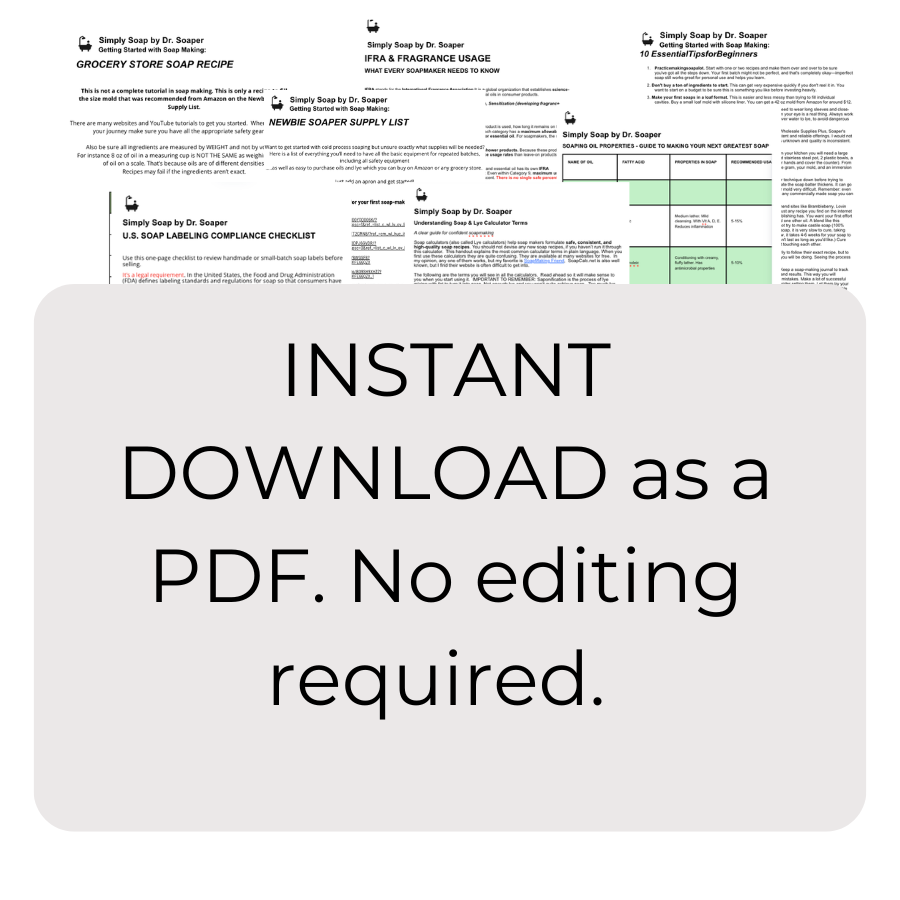 Collection of documents with text on a white background, featuring the text 'INSTANT DOWNLOAD as a PDF. No editing required.'