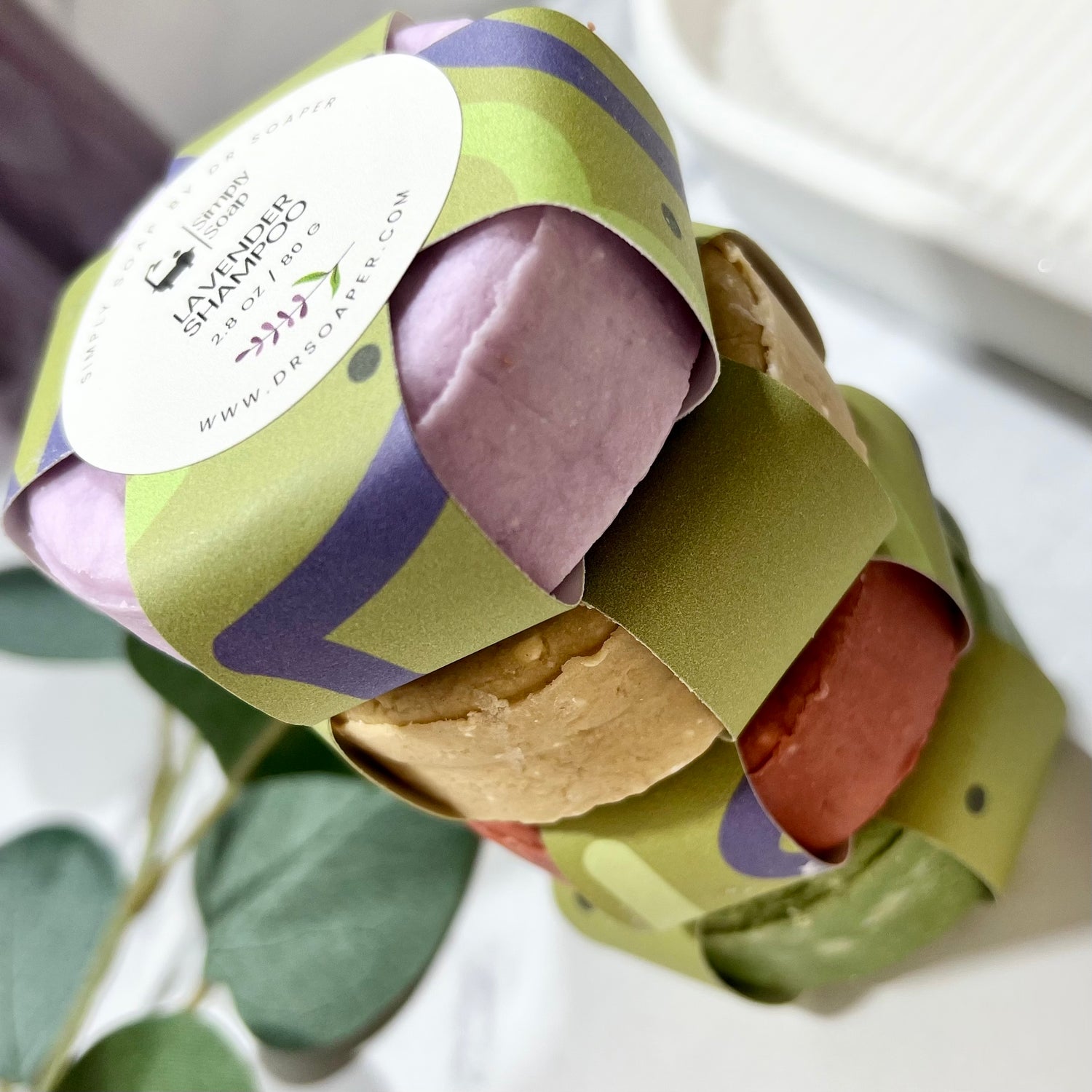 Stack of Solid Shampoo Bars