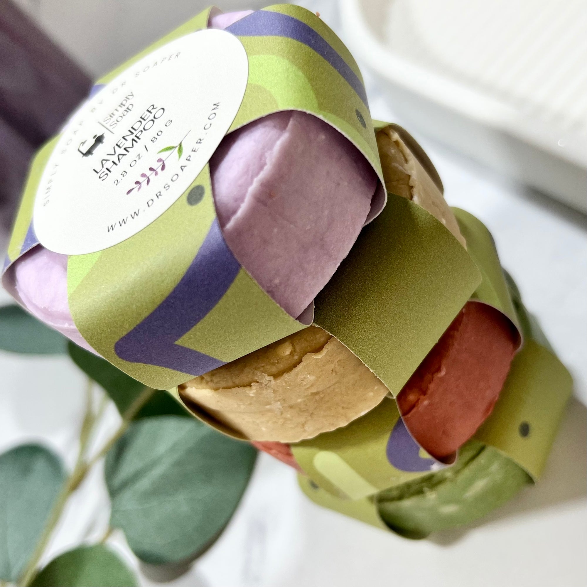 Stack of Solid Shampoo Bars