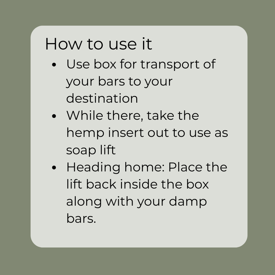 Dr Soaper's Shampoo and Conditiner Travel Box. Instructions for Use