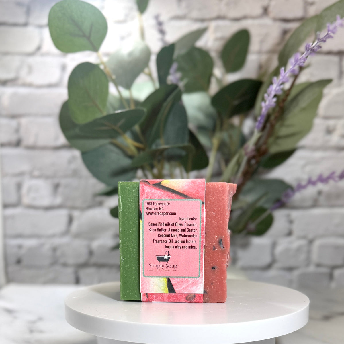 Watermelon Soap, back label ingredients