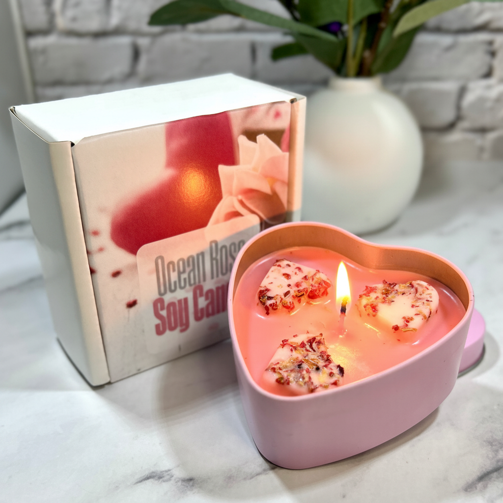 Ocean Rose Soy Candle
