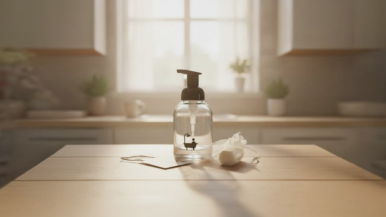 Video of Simple Suds bottle and tablets
