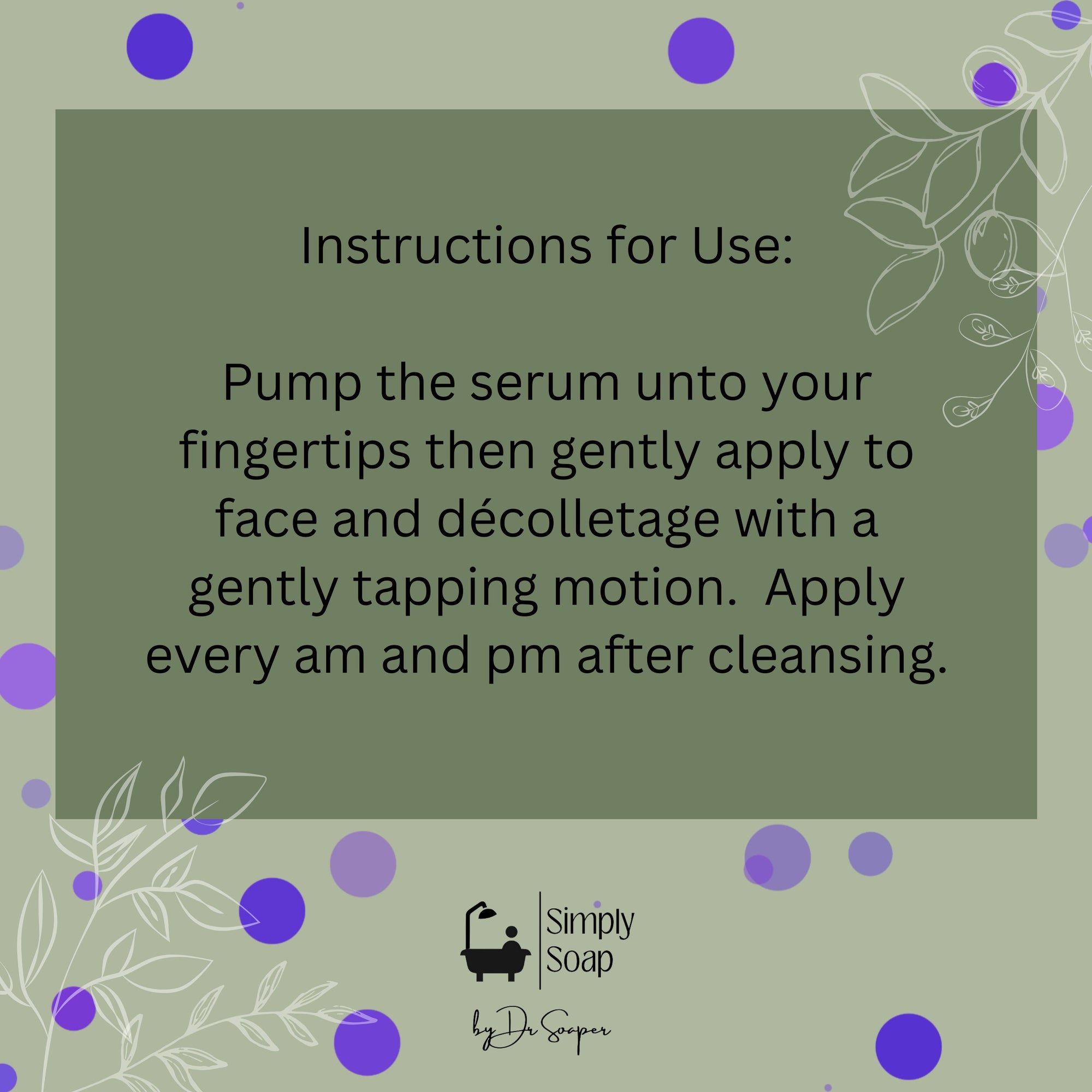Hyaluronic + C Facial Serum Instruction