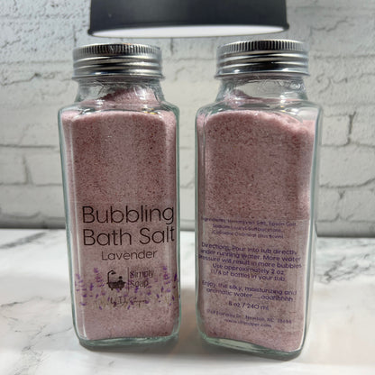 Bubbling Bath Salts with Himalyan Salt, Epsom Salt, and Colloidal Oatmeal