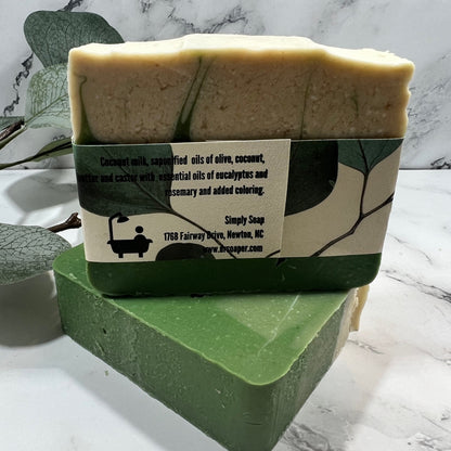 Eucalyptus Rosemary Handmade Cold Process Soap, with Spa Like Scent and Gift Set