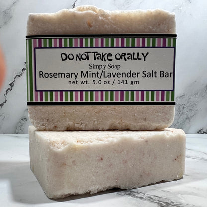 Rosemary Mint Lavender 50% Himalayan Salt Bar